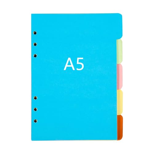Beschreibbare Registerkarten-Teiler Hochleistungsring Binder 5pcs gefärbt mit Tabs Kunststoff-Index-Separatorseiten für 6-Ring-Macaron Pastell-Seite A5 Beschreibbare Registerkarten-Teiler Hochleistungsring Binder 5pcs gefärbt mit Tabs Kunststoff-Index-Separatorseiten für 6-Ring-Macaron Pastell-Seite A5 von SHINROAD