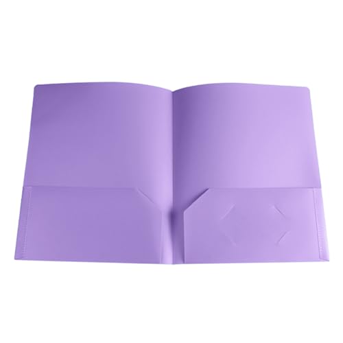 Bunte Büromappen, robuster Kunststoff, mit 2 Taschen, Visitenkartenschlitz, Schule, Prüfungspapier, Dokumente, Briefgröße, Organizer, Studenten, Violett Bunte Büromappen, robuster Kunststoff, mit 2 Taschen, Visitenkartenschlitz, Schule, Prüfungspapier, Dokumente, Briefgröße, Organizer, Studenten, Violett von SHINROAD