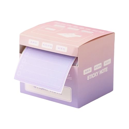 Bunte Haftnotizen, Organisation, 256 Blatt/Box, Klebeband, vollständig selbstklebend, ausziehbare Spenderboxen, To-Do-Listen, Violett Bunte Haftnotizen, Organisation, 256 Blatt/Box, Klebeband, vollständig selbstklebend, ausziehbare Spenderboxen, To-Do-Listen, Violett von SHINROAD