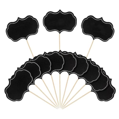 Creative Party Supplies Hochzeitstortenaufsatz, 50 Stück, Schilder, Mini-Kreidetafel, Lebensmittel, Geburtstagsdekorationen, Käsemarker, Cupcake-Topper, Segen A, 50 Stück von SHINROAD