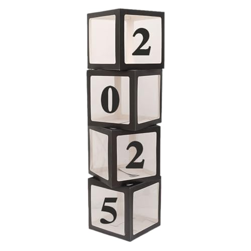 Einfach zu montierende Ballonboxen 2025 Abschlussbox, Dekorationsset, 4/8-teilig, Partyzubehör, Hintergrund für Vorschule, Kindergarten, High School D von SHINROAD