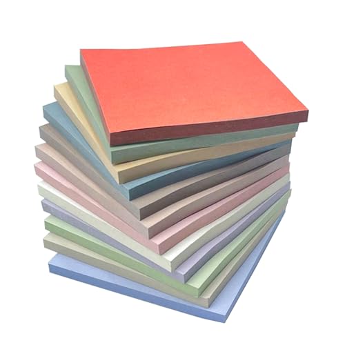 Haftnotizen mit starkem Klebstoff, recycelbar, lebendige Farben, selbstklebend, dickes Papier, kein Auslaufen der Tinte, ästhetisch, 12 Stück Haftnotizen mit starkem Klebstoff, recycelbar, lebendige Farben, selbstklebend, dickes Papier, kein Auslaufen der Tinte, ästhetisch, 12 Stück von SHINROAD