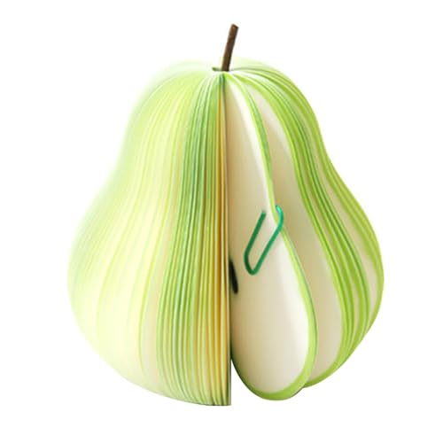 Notizblöcke mit einzigartigem Obst-Design, erweiterbar, 100 Seiten, Birnenform, tragbares Kratzpapier, Schreibtischdekoration, Büro, Birne Notizblöcke mit einzigartigem Obst-Design, erweiterbar, 100 Seiten, Birnenform, tragbares Kratzpapier, Schreibtischdekoration, Büro, Birne von SHINROAD