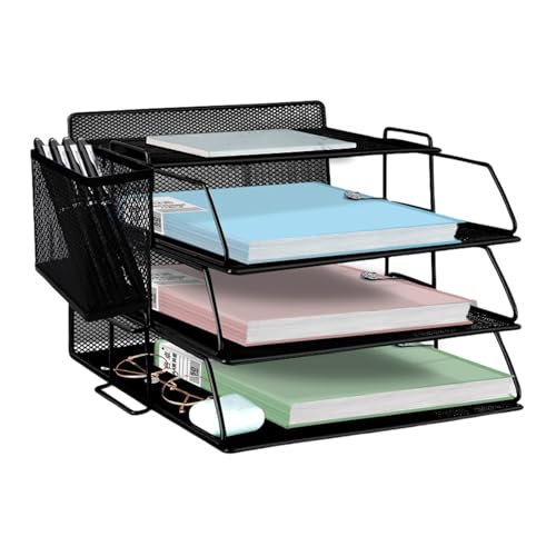 SHINROAD DESK-Organisation Büroarbeit Effizienz 4-stufiger Speicherregal mit Stifthalter Metal Mesh Desktop Organizer Datei Stand Manager Schwarz SHINROAD DESK-Organisation Büroarbeit Effizienz 4-stufiger Speicherregal mit Stifthalter Metal Mesh Desktop Organizer Datei Stand Manager Schwarz von SHINROAD