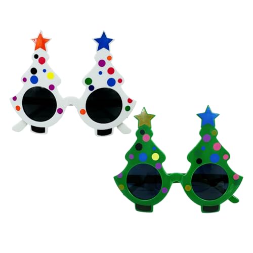 SHINROAD Festliche Brille Weihnachtsfoto Requisiten Festliche Weihnachtsbaumgläser für Feiertagsfeiern Cosplay 2pcs Grün Weiß 2pcs SHINROAD Festliche Brille Weihnachtsfoto Requisiten Festliche Weihnachtsbaumgläser für Feiertagsfeiern Cosplay 2pcs Grün Weiß 2pcs von SHINROAD