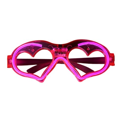 SHINROAD Glühende herzförmige Farbtöne beleuchtete Brillen leuchtende Brille auffällige LED 3 Modi Brillen für festliche Partys Rosa SHINROAD Glühende herzförmige Farbtöne beleuchtete Brillen leuchtende Brille auffällige LED 3 Modi Brillen für festliche Partys Rosa von SHINROAD