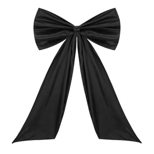 SHINROAD Holiday Party Bow Large Satin Decoration for Birthday Baby Shower Bridal Graduation Wedding Bachelorette Reusable Festive Event Room Backdrop Black von SHINROAD