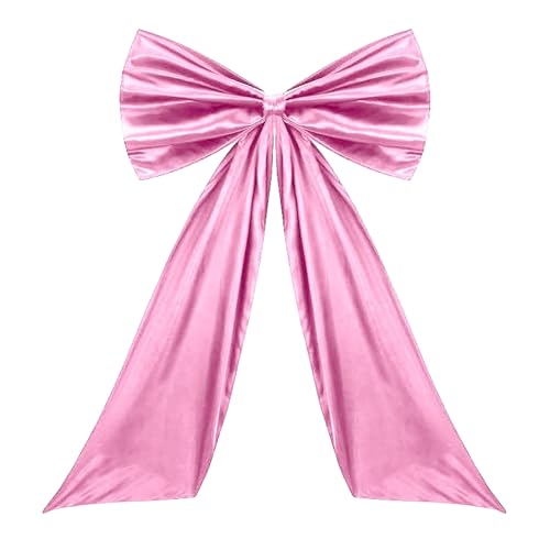 SHINROAD Holiday Party Bow Large Satin Decoration for Birthday Baby Shower Bridal Graduation Wedding Bachelorette Reusable Festive Event Room Backdrop Pink von SHINROAD