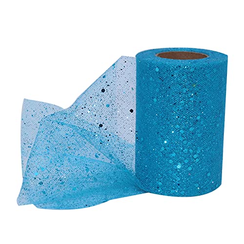 SHINROAD Mehrfarbige Tüllrolle mit Glitzer, leichte Pailletten, zum Verpacken von Geburtstagen, Basteln, Tüllspule für Hochzeit, Party, Hellblau SHINROAD Mehrfarbige Tüllrolle mit Glitzer, leichte Pailletten, zum Verpacken von Geburtstagen, Basteln, Tüllspule für Hochzeit, Party, Hellblau von SHINROAD