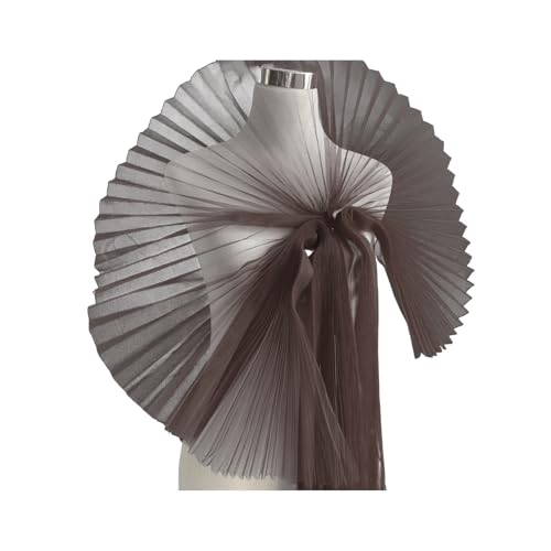 SHINROAD Mesh Plissee Dekoration Rüschen Spitzenborten Stoff Trim Organza Chiffon Tüll Bordüre zum Nähen Hochzeitskleid Trimmen Handwerk Projekte Dekorative Kaffee von SHINROAD