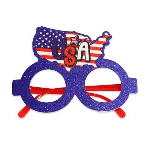 SHINROAD Partyzubehör mit amerikanischer Flagge, 1/12 Stück, patriotische Brille, Sternstreifen, Brillen für Unabhängigkeitstag, Gedenkstätten, Veteranen, Feiern, Rot, Weiß, G von SHINROAD