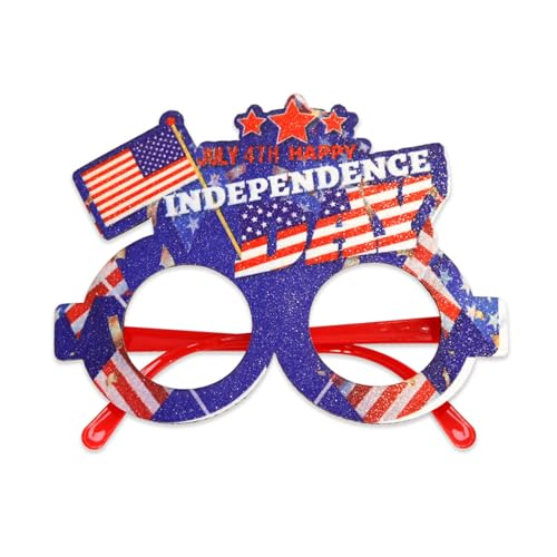 SHINROAD Partyzubehör mit amerikanischer Flagge, 1/12 Stück, patriotische Brille, Sternstreifen, Brillen für Unabhängigkeitstag, Gedenkstätten, Veteranen, Feiern, Rot, Weiß, H von SHINROAD