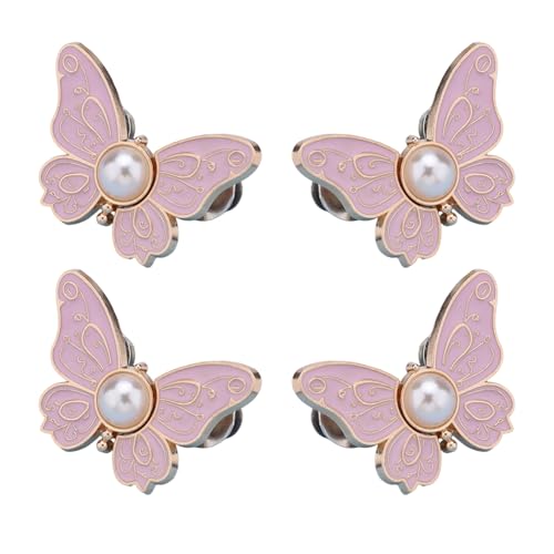 Verstellbare Taillenknöpfe 2/7 Paare Metall Taillenklammer mit Schmetterlingen Form Faux-Perlen wiederverwendbare Hosen Klemmen für DIY-Crafting Cloding-Design-Werkzeuge Rosa Verstellbare Taillenknöpfe 2/7 Paare Metall Taillenklammer mit Schmetterlingen Form Faux-Perlen wiederverwendbare Hosen Klemmen für DIY-Crafting Cloding-Design-Werkzeuge Rosa von SHINROAD