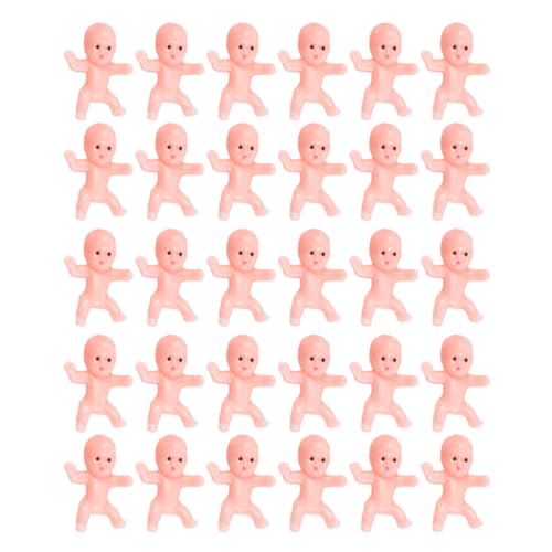 Wiederverwendbare Mini-Figuren aus Kunststoff, für Babyparty, Kuchendekoration, 30 Stück, mehrfarbig B von SHINROAD