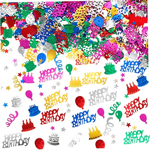3000 PCs Alles Gute zum Geburtstag Konfetti Geburtstagstorte Konfetti Tischstreuung Konfetti-Dekorationen für Geburtstagsfeier, DIY Arts and Crafting (Multi-Color) Feiertagsbedarf von SHITOOMFE
