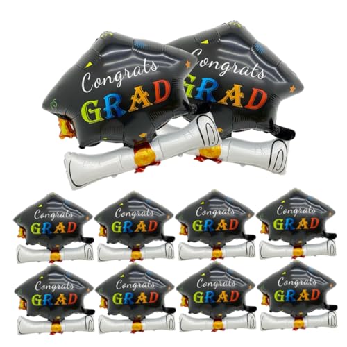 Abschluss Ballona Klasse von 2023 Dekorationen Glückwunsch Gradfolienballons für die Abschlussfeier 10 PCS Bachelor Cap Luftballons von SHITOOMFE