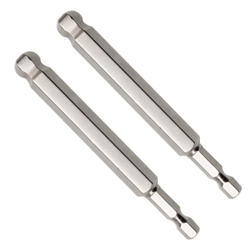 Allen Wrach Bohrer Bit Set, Hex Head Allen Wrach Bohrer Bit Set (2pcs) Kugel End H10 mit 1/4 Hex Shank Starkes magnetisches plattiertes Metall für elektrische/manuelle Schraubendreher & mehr von SHITOOMFE