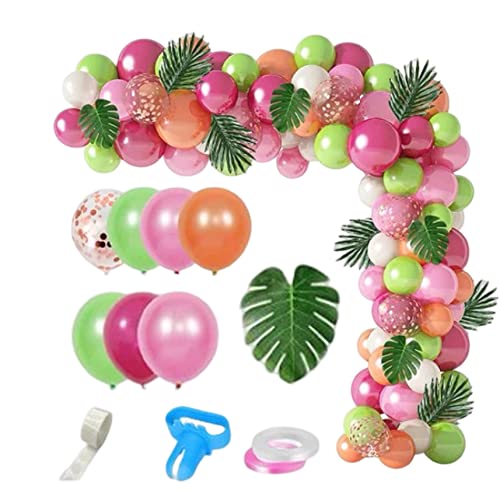 Ballongirlande-Set, DIY Hawaii-Ballongirlande, tropische Themenparty, Ballonbogen für Geburtstag, Babyparty, Sommerparty, Dekoration, 109 Stück Luftballons von SHITOOMFE