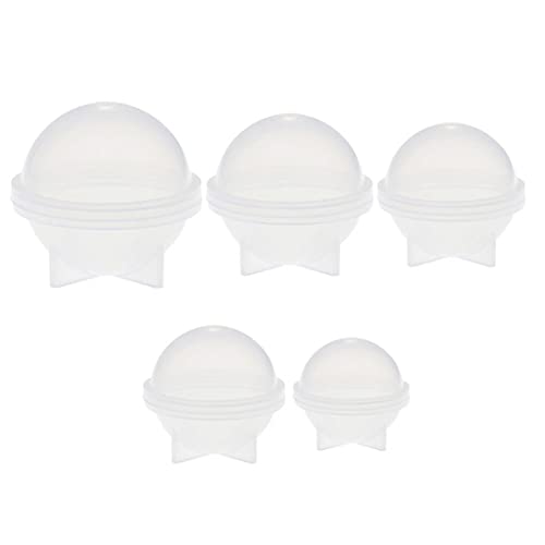 Epoxidschmuck, die Kerzenform DIY Kugel runden Silikonform für Harz Epoxidschmuck machen, Kerzenwachs hausgemachte Seife DIY -Plastikbadebomben 5 verschiedene Größe Eisballformen, DIY -Projekte Schim Epoxidschmuck, die Kerzenform DIY Kugel runden Silikonform für Harz Epoxidschmuck machen, Kerzenwachs hausgemachte Seife DIY -Plastikbadebomben 5 verschiedene Größe Eisballformen, DIY -Projekte Schim von SHITOOMFE