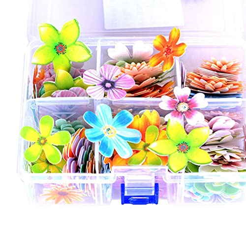 Klebstoff essbares Reispapier, 100 Stück Blumenform Kuchen Backdekoration, essbare für Hochzeitsfeier Cupcake Food Dekorationen, essbare Blumenpapier Essbare Blumen für Kuchen von SHITOOMFE