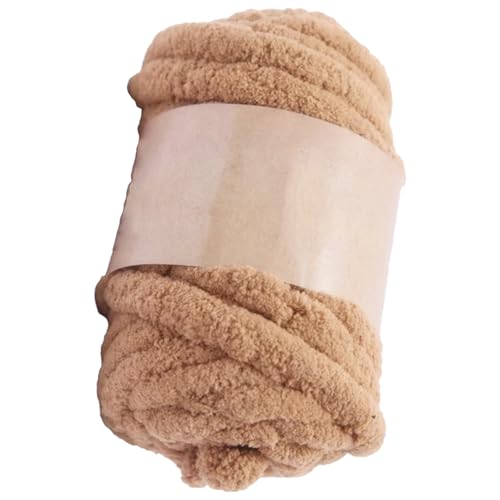 Klobiges Garn für Häkeln 250 g Strick -Chenille -Garn Weiche dicke dicke diy flauschige klobige Wolle für Decken Pullover Schals Khaki, Chenille von SHITOOMFE