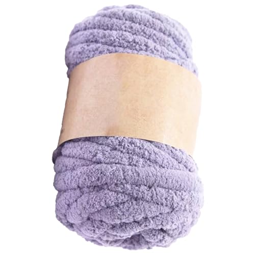 Klobiges Garn für Häkeln 250 g Strick -Chenille -Garn weiche dicke DIY Flauschige klobige Wolle für Decken Pullover Schals hellgrau, Chenille von SHITOOMFE
