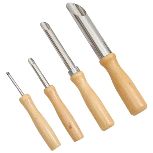 Strohloch Puncher für Plastikdeckel, Stroh Puncher für Plastikdeckel Limonade, 4PCS -Metall mit Holzgriff, verschiedene Größen Keramikwerkzeuge und Vorräte Strohloch Puncher für Plastikdeckel, Stroh Puncher für Plastikdeckel Limonade, 4PCS -Metall mit Holzgriff, verschiedene Größen Keramikwerkzeuge und Vorräte von SHITOOMFE