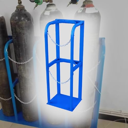 Zylinder-Tankhalter, robuste Schweiß-Gaszylinder, feste Ablage für 1/2/3 Sauerstofftank, bodenmontierbare Gasflaschen-Befestigungshalterung, großes Stahl-Sauerstoff-Aufbewahrungsregal für Kliniken (24 von SHJDBF