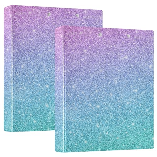 Ringbuch mit 3 Ringen, glitzernd, 3,8 cm, mit Klemmbrett, für 200 Blatt, Büro, Zuhause, Schule von SHJI