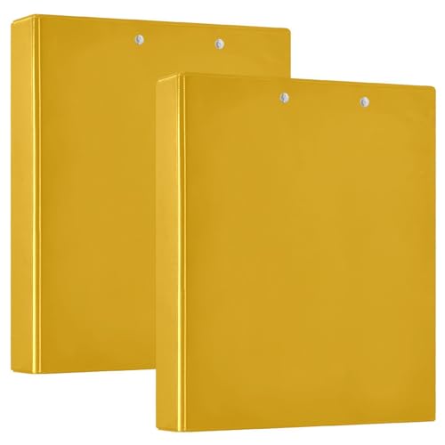 Senfgelbe runde Ringbücher mit 3 Ringen, 3,8 cm, mit Klemmbrett, für 200 Blatt, Büro, Zuhause, Schule Senfgelbe runde Ringbücher mit 3 Ringen, 3,8 cm, mit Klemmbrett, für 200 Blatt, Büro, Zuhause, Schule von SHJI
