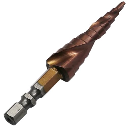3–13 mm M35 Kobalt-Stufenbohrer, doppelter 1/4-Zoll-Sechskantschaft, zweischneidiger Spiralnut-Stufenbohrer von SHOKHI
