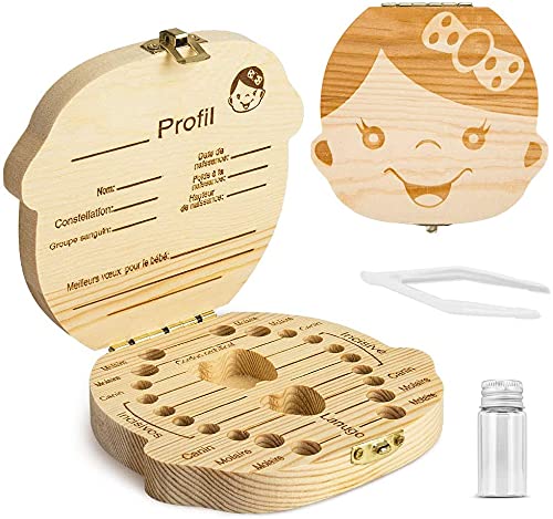 SHONCO Lächelndes Baby Zahnbox Zahndose für Kinder aus Holz Milchzahndose ,Geeignet für Jungen und Mädchen, Milchzahnbox für Milchzähne als Geschenk Geburt SHONCO Lächelndes Baby Zahnbox Zahndose für Kinder aus Holz Milchzahndose ,Geeignet für Jungen und Mädchen, Milchzahnbox für Milchzähne als Geschenk Geburt von SHONCO