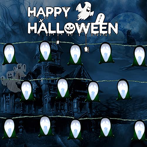 SHONCO Halloween Dekoration Lichter, Geisterketten, 3M 20 LED Lichter, Halloween Weihnachtsdekoration Lichterketten Hängende Laternen Indoor Outdoor Family Store Party SHONCO Halloween Dekoration Lichter, Geisterketten, 3M 20 LED Lichter, Halloween Weihnachtsdekoration Lichterketten Hängende Laternen Indoor Outdoor Family Store Party von SHONCO