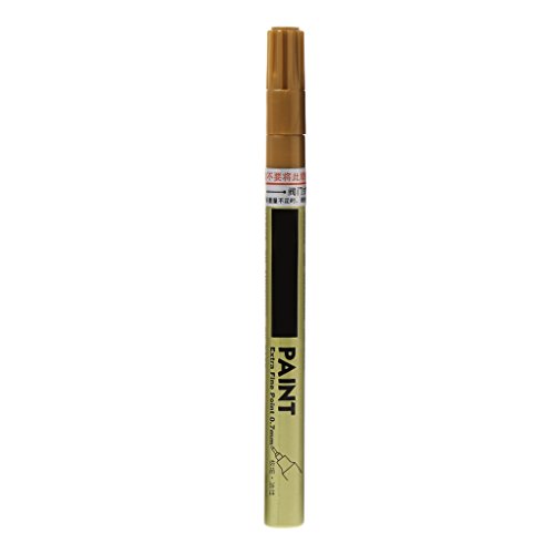 SHOTAY Paint Pen, Universal 0,7 mm Extra Fine Point Permanent Paint Metallic Marker Pen DIY Art Golden von SHOTAY