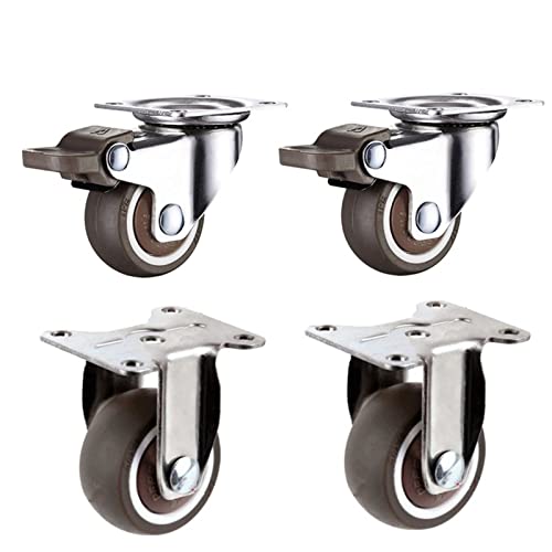 TPE-Synthetikrollen, Universalrad und Richtungsrad, Super-Mute-Wagensatz mit Rollen for Möbelbeschläge, 4-teilige Rollen(2 inch) von SHOUKAII