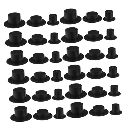 SHOWERORO Hut-mini-kollektion 1 Set Mit 75 Miniatur-zylindern in Schwarz Für Schneemann-partys Und Bastelprojekte von SHOWERORO