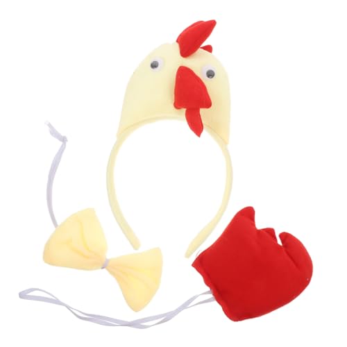 SHOWERORO Huhn Kostüm Zubehör Set Hahn Stirnband Tier Haar Hoop für Cosplay Halloween Erwachsene von SHOWERORO