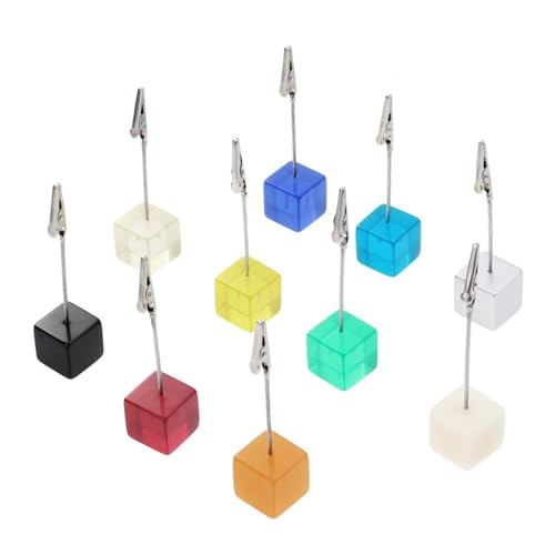SHOWERORO 10 Stück Resin Würfel Memo Clip Halter aus Metall Multifunktionaler Schreibtisch Foto Zettelhalter für Hochzeit Büro und DIY Platzsparend und Dekorativ Zufällige Zufällige Farbe SHOWERORO 10 Stück Resin Würfel Memo Clip Halter aus Metall Multifunktionaler Schreibtisch Foto Zettelhalter für Hochzeit Büro und DIY Platzsparend und Dekorativ Zufällige Zufällige Farbe von SHOWERORO