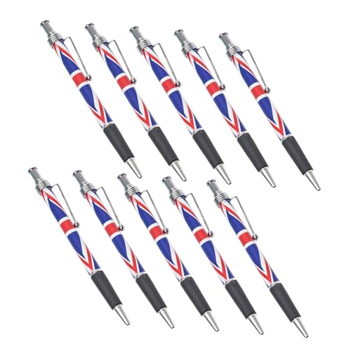 SHOWERORO 10 Stück Teiliges Kugelschreiber mit Union Jack Muster Angenehmer Griff Schwarze Tinte Glattes Schreiben Vielseitig für Schule Büro Zuhause Stilvoll Patriotisches Design SHOWERORO 10 Stück Teiliges Kugelschreiber mit Union Jack Muster Angenehmer Griff Schwarze Tinte Glattes Schreiben Vielseitig für Schule Büro Zuhause Stilvoll Patriotisches Design von SHOWERORO