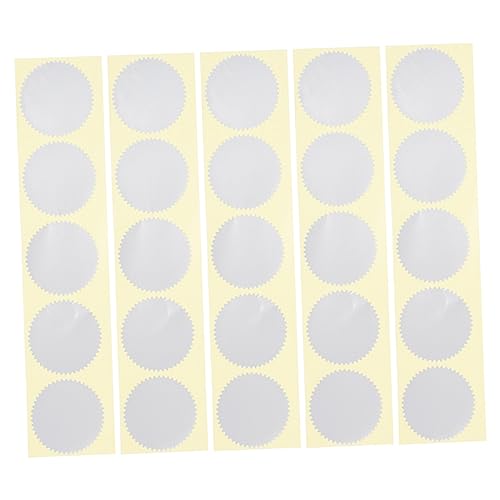 SHOWERORO 100 Stück Papier Prägestempel Aufkleber Zertifikatssiegelaufkleber Für Briefumschläge Umschlagsiegel von SHOWERORO