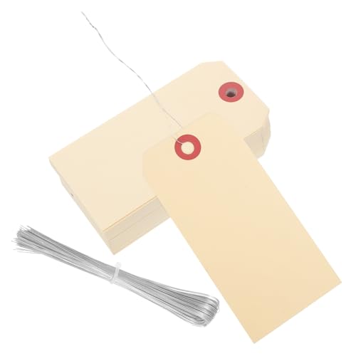 SHOWERORO 100Stücke Manila mit Draht Blanko Versandanhänger Stabile und Verpackungsetiketten für Pakete und Versand Leicht und Tragbar SHOWERORO 100Stücke Manila mit Draht Blanko Versandanhänger Stabile und Verpackungsetiketten für Pakete und Versand Leicht und Tragbar von SHOWERORO