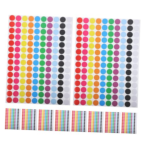 SHOWERORO 10Blätter Dot Aufkleber Selbstklebend für Schul und DIY Projekte Abnehmbar zur Kennzeichnung und Organisation von Dateien und Zuhause von SHOWERORO