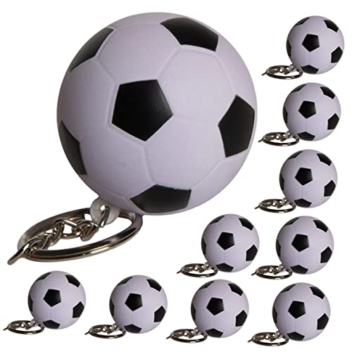 SHOWERORO 10Stücke Einziehbare Fußball Kugelschreiber mit Schlüsselanhänger Lustige Stifte Blau Schreibgerät für Schule Büro und von SHOWERORO