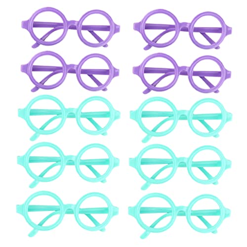 SHOWERORO 10Stücke Lustige Kinderbrillenrahmen Verstellbare Brillendekoration für Partys Spielzeugbrillen für Farbenfrohe Accessoires zum Verkleiden von SHOWERORO