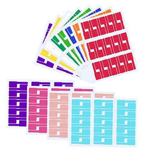 SHOWERORO 12 Blatt Kabeletiketten Selbstklebende Wasserdichte und Flexible Beschriftungs Tags für Kabelmanagement Druckbare und Beschreibbare Etiketten Verschiedenen Farben für PC Laptop von SHOWERORO