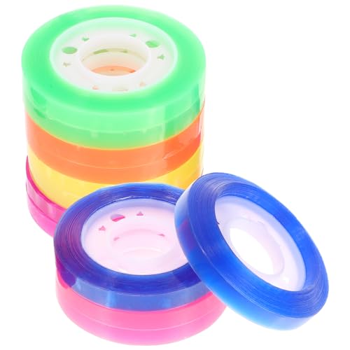 SHOWERORO 12Rollen Klebeband Farbige Transparente DIY Klebebänder für Scrapbooking Bastelprojekte und Kreative Anwendungen Selbstklebend Leicht Abreißbar von SHOWERORO