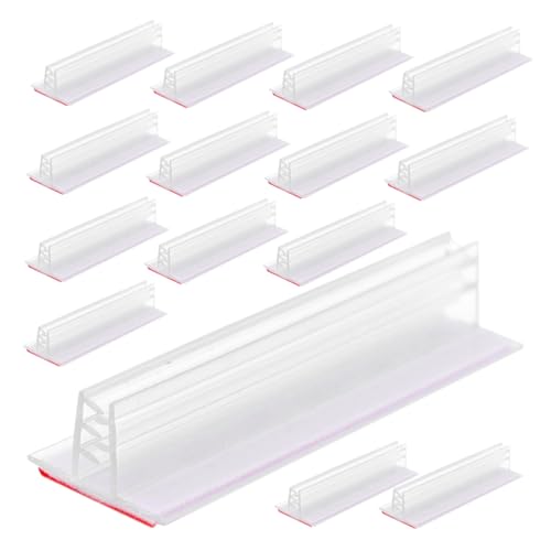 SHOWERORO 15Stücke Tischkartenhalter aus PVC Selbstklebend für Produktkarten Preisschilder Schilder Fotos Installieren Vielseitig Einsetzbar Supermärkten von SHOWERORO
