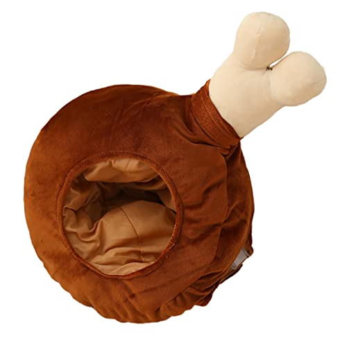 SHOWERORO Einzigartige Chicken Drumsticks Party Hut Modische Und Komfortable Pp Baumwolle Und Plüsch Material Für von SHOWERORO