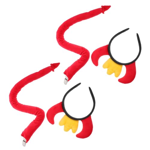 SHOWERORO 2 Sätze Rotes Teufelshörner Haarreifen Cartoon Design Komfortabel Verstellbar für Halloween Cosplay Karneval Damen Herren Party Zubehör SHOWERORO 2 Sätze Rotes Teufelshörner Haarreifen Cartoon Design Komfortabel Verstellbar für Halloween Cosplay Karneval Damen Herren Party Zubehör von SHOWERORO