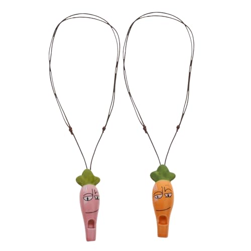 SHOWERORO 2 Stück Karottenpfeife Cartoon-Trompete- Pfeife hängt für kinderspielzeug Kinderpfeife Karottenform Pfeife für Trainer Fußball Pfeife Keramik von SHOWERORO